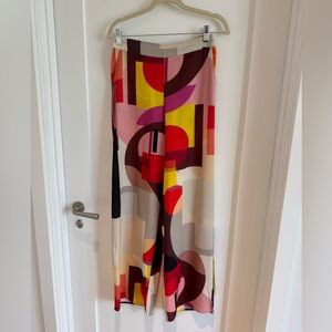 Colorful Geometric Wide Leg Pants